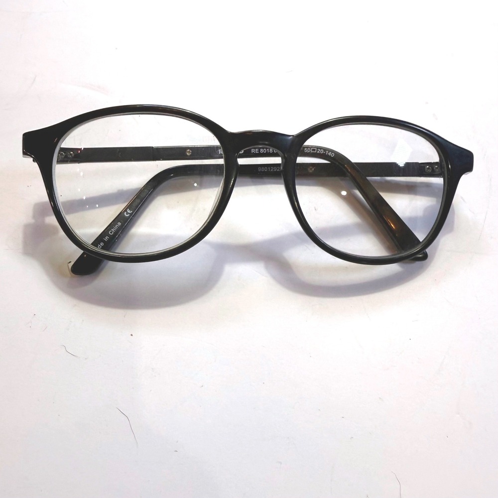 Revo RE 8018 01 Black Round Eyeglasses Frames Only Mens Womens Eyewear